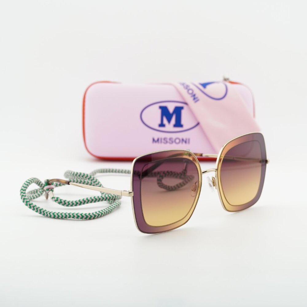 M Missoni MMI 0034/S 0J5G DG Geometric Sunglasses - Gold/Brown